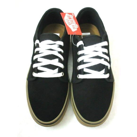 Vans Men's Chukka Low Pro Black Gum White Canvas Suede Skate shoes Size 8 NIB - Picture 2 of 5